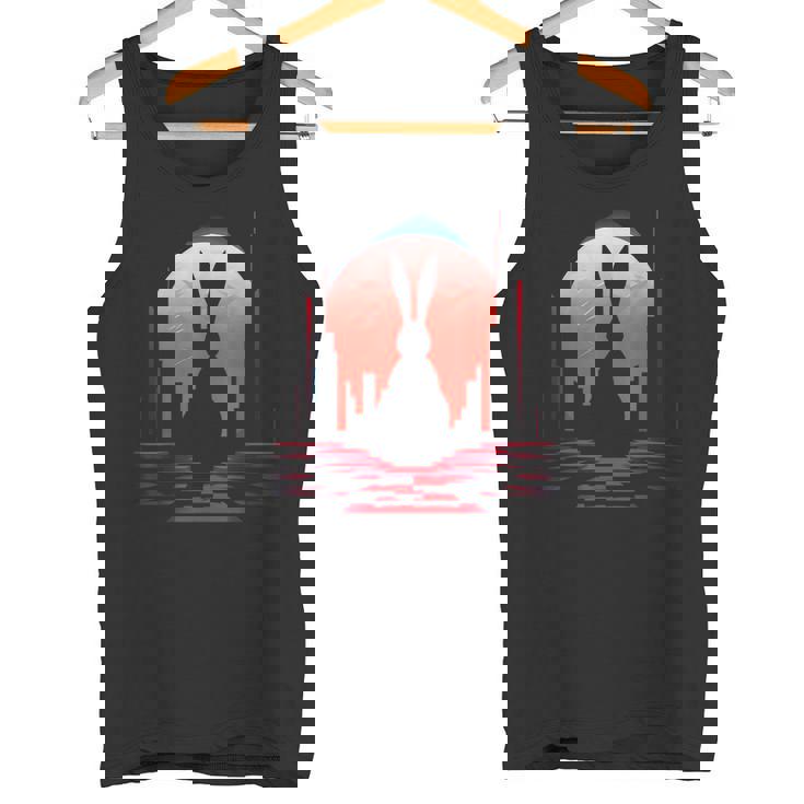 Rabbit Lover Polygon Animal Pixel Art Graphic Hare Tank Top
