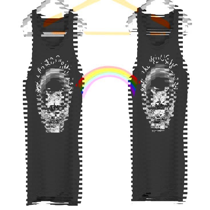 Raccoon LGBTQ Pride Tank Top - Be Gay, Do Crime Fun Design