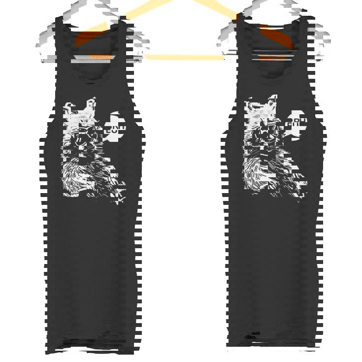 Raccoon Meme Tank Top - Trash Panda Slang for Teens
