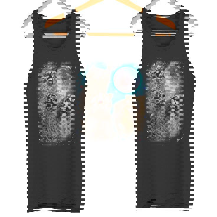 Raccoon Moon Howling Tank Top for Men, Women & Kids - Nature Fun