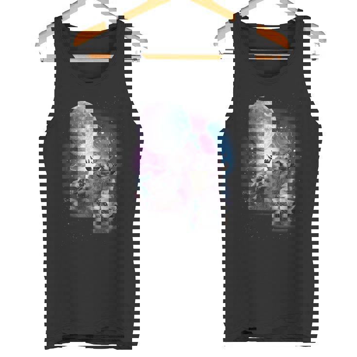 Raccoon Tank Top - Moonlight Howling Design for Nature Lovers