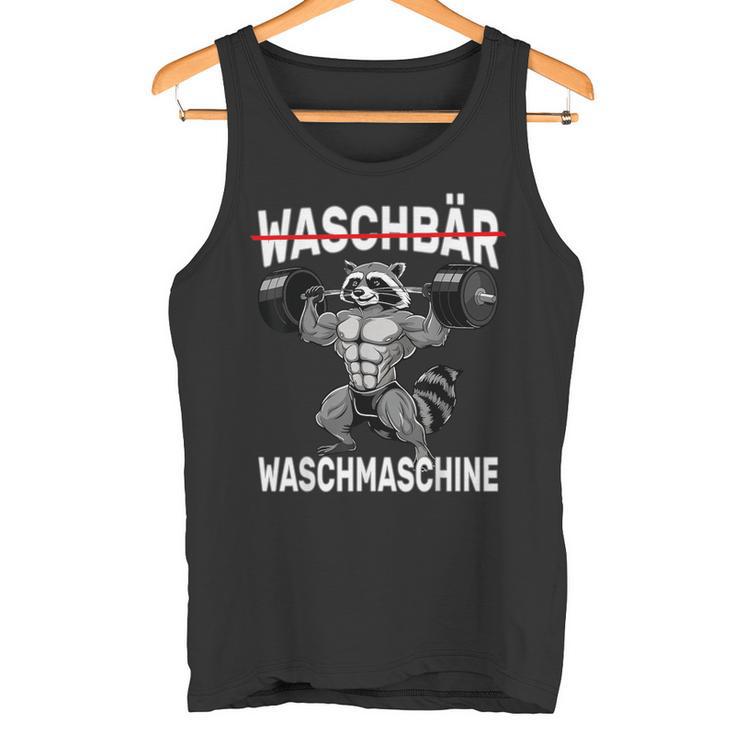 Raccoon Washing Machine Bodybuilding Fitness Gym Tank Top