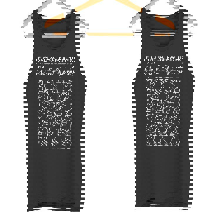 If You Can Read This Let's Be Friends Granny Squares Tank Top
