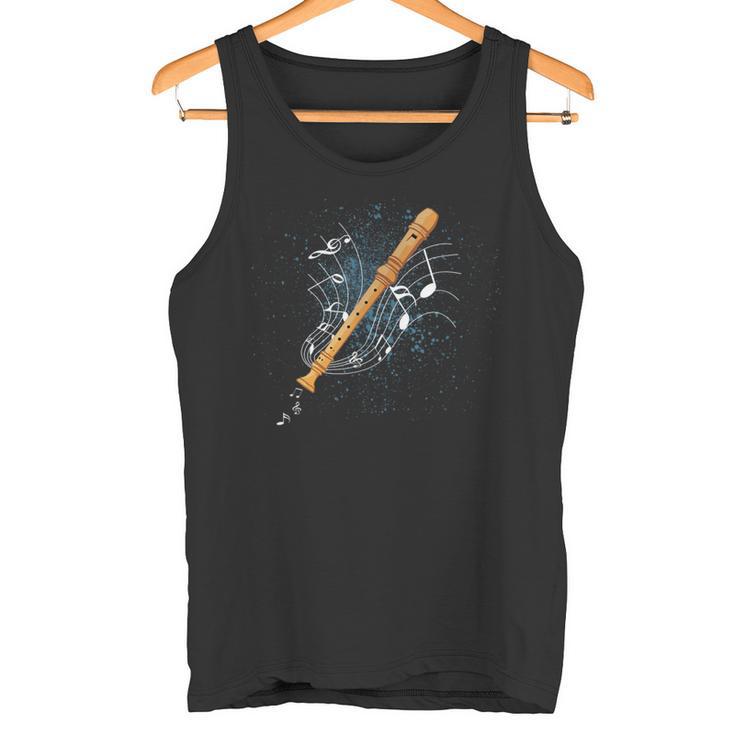 Recorder Instrument Orchestra Musician Tank Top