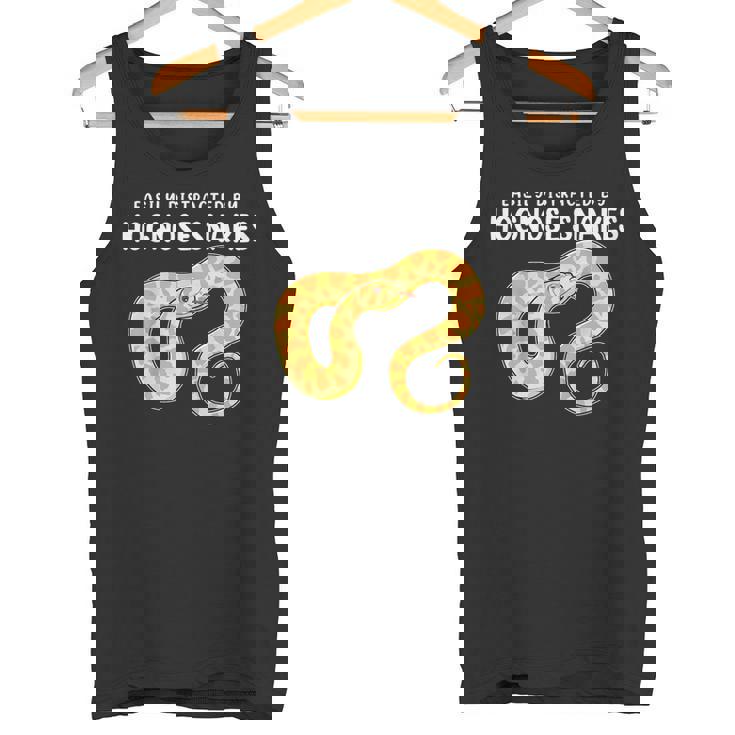 Reptile Lover Easily Distracted By Hognose Snakes Tank Top