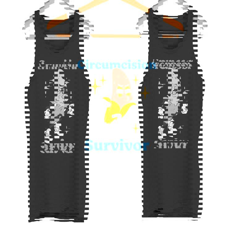 Retro Circumcision Survivor Adult Humor Religious Tank Top