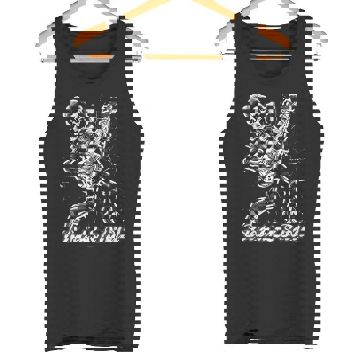 Rockabilly Esqueleto Rock & Roll Esqueleto Rockero Camiseta sin mangas