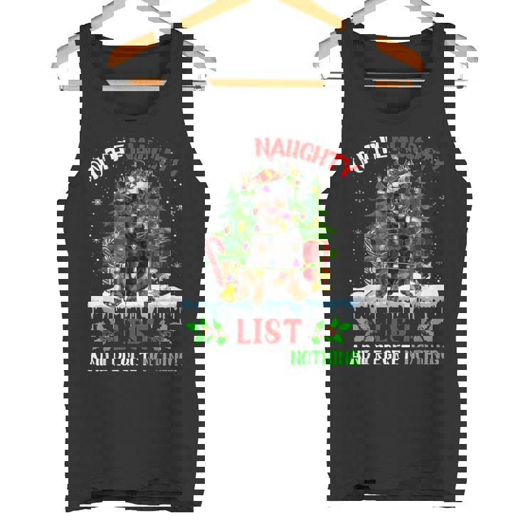 Rottweiler Christmas On The Naughty List And I Regret Tank Top