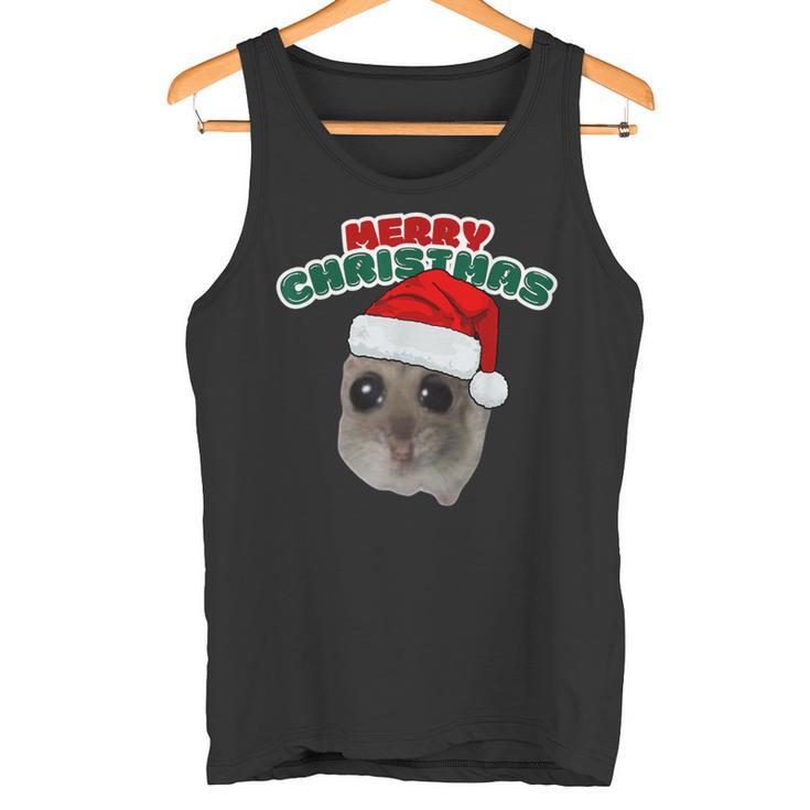 Sad Hamster With Christmas Wishes Tank Top