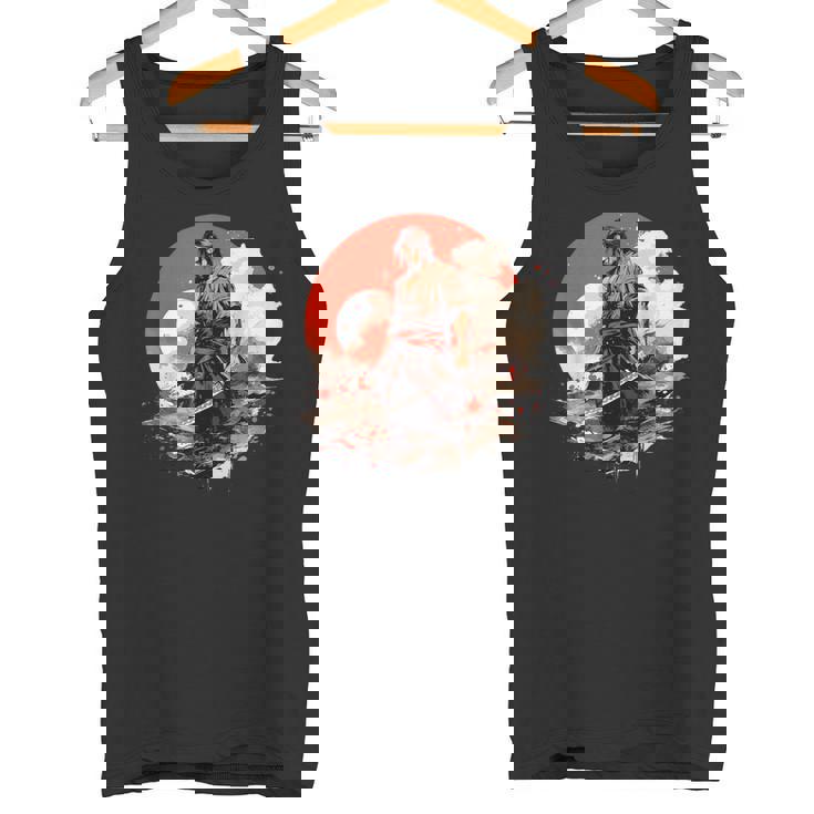 Samurai Hombres Guerrero Japonés Ninja Hombres Kawaii Camiseta sin mangas