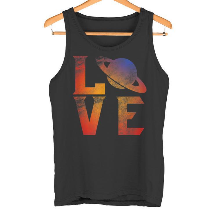 Saturn Galaxy Science Cosmos Planet Tank Top