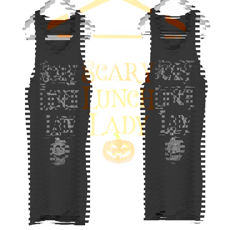 SCARY LUNCH LADY Pun Squad School Food Service Boo Crew Tank Top