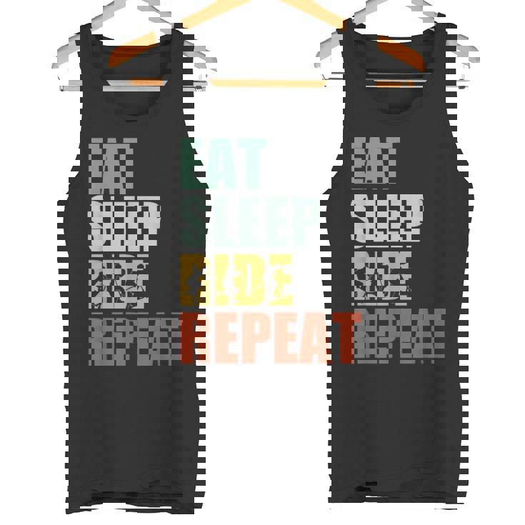 Scooter & Patinete Skater Regalo Eat Sleep Ride Repeat Camiseta sin mangas