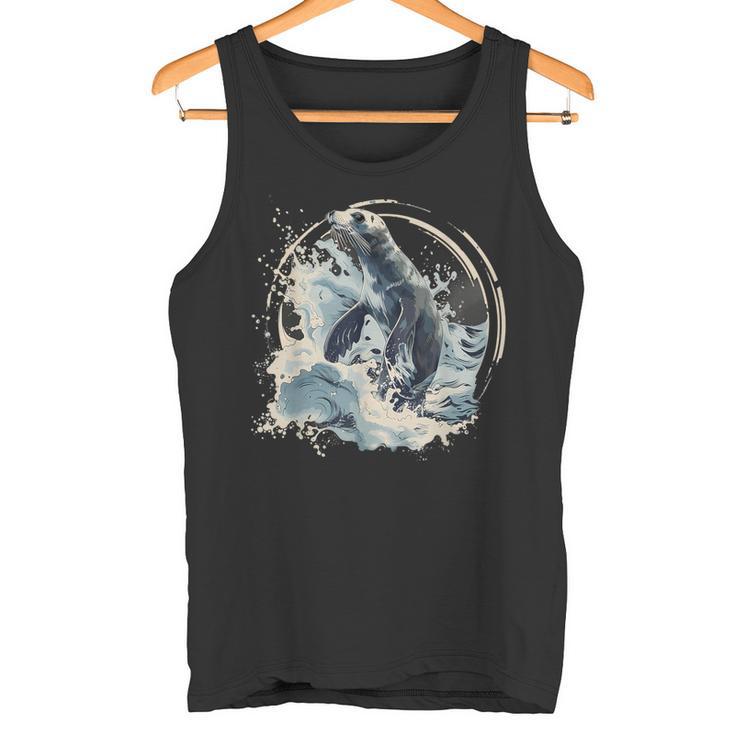 Ocean Pacific 80S Retro Sunset Unisex Tank Top - Monsterry