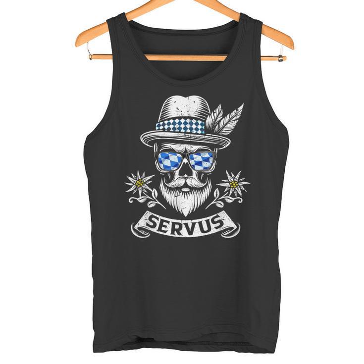 Servus Bayern Skull Bavarian Bua Costume Servus Tank Top