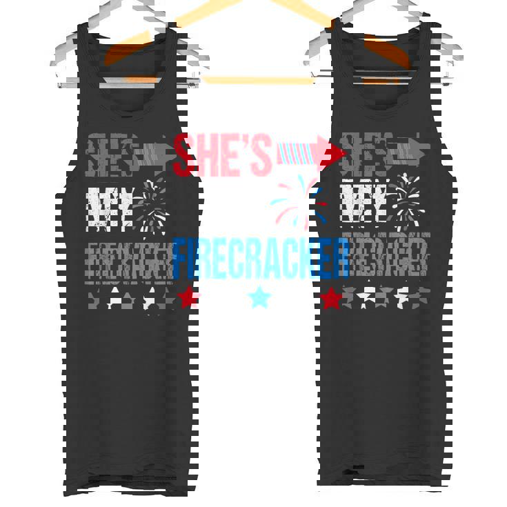 She's My Firecracker Matching 4th Of July Shirts For Couples Tank Top