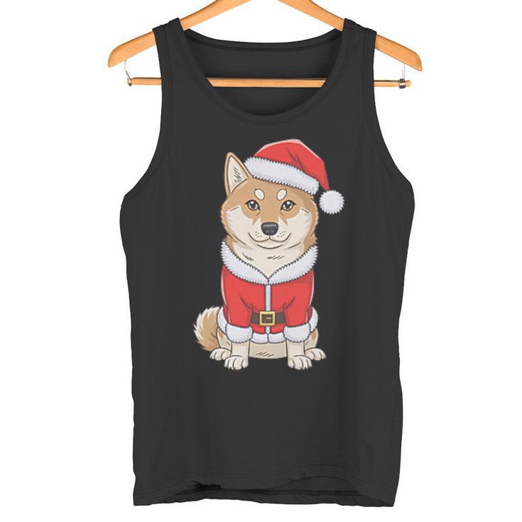 Shiba Inu Santa Claus Christmas Tank Top