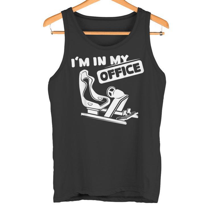 Sim Racing Büro Sprüche Gaming Racer Symbol Tank Top