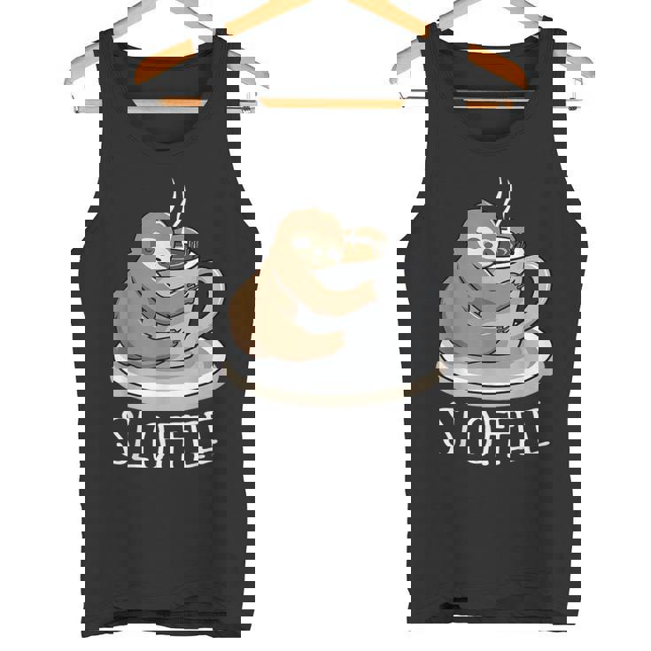 Sloth Sleep At Cup Of Coffee Sloth Sloffee Tank Top