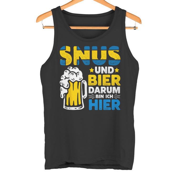 Snus Darum Bin Ich Hier Swedish Chewing Tobacco Tank Top