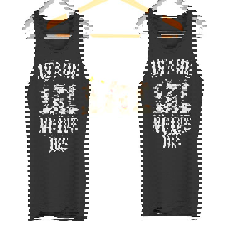 Solo Una Chica Que Ama A Los Perros Con Divertidos Perros Lindos Camiseta sin mangas