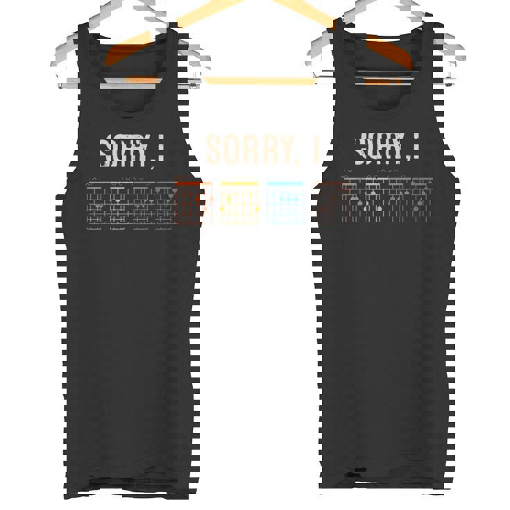 Sorry I Dgaf Guitarra Acordes Divertido Guitarraintage Camiseta sin mangas