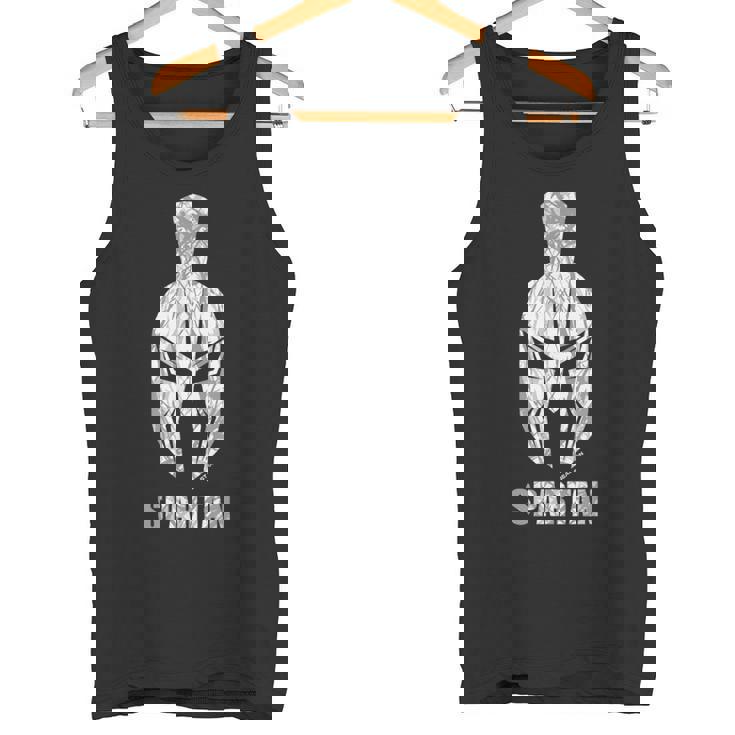 Spartan Casco Spartaner Gym Motivation Fitness Refranes Camiseta sin mangas
