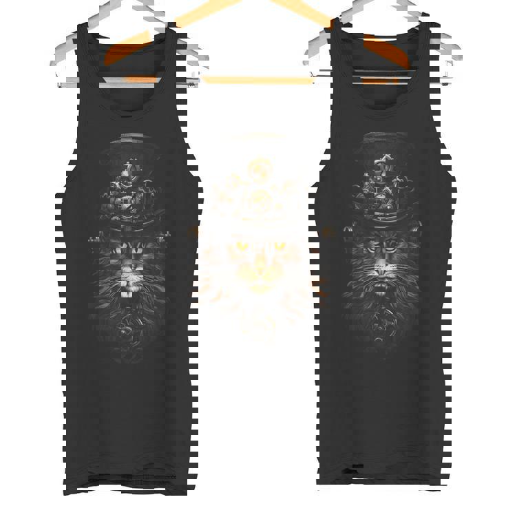 Steampunk Cat Steampunk Art Tank Top