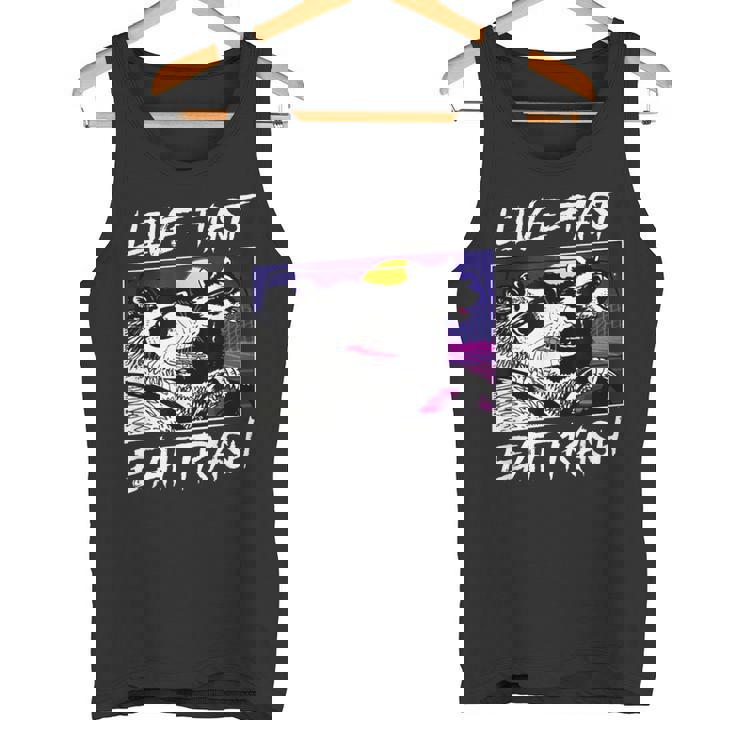 Street Cats & Trash Pandas Tank Top | Live Fast, Eat Trash | For Adults