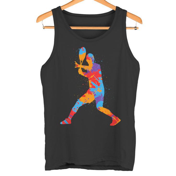 Tennis Player Colourful Children's Tennis Player Boys' Tank Top