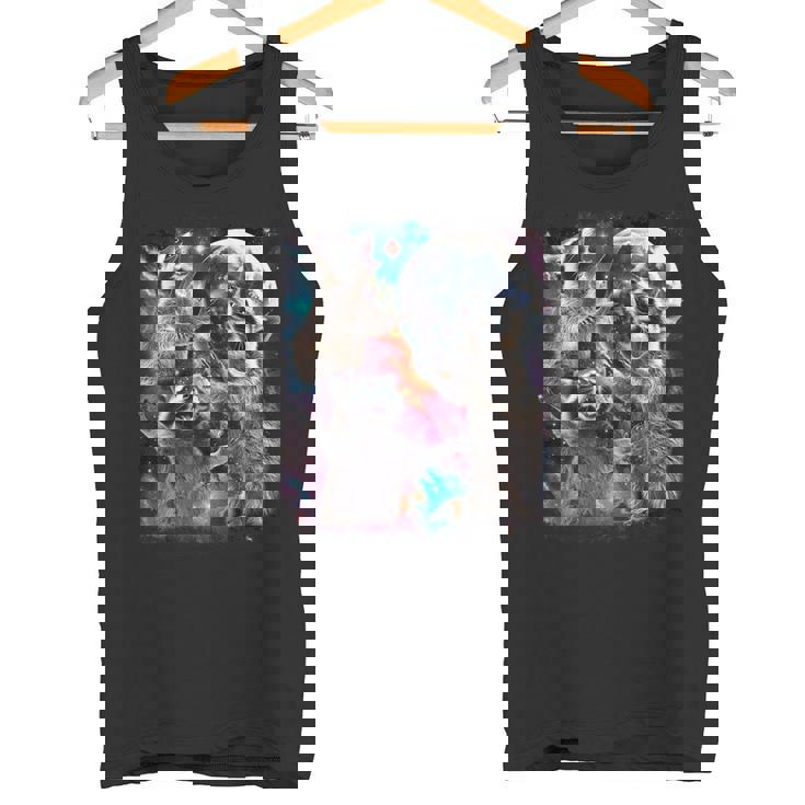 Three Racoon Moon Tank Top - Fun Meme Wear for Humor Lovers