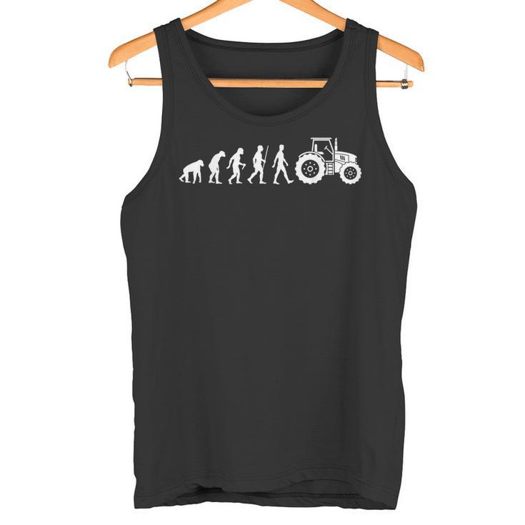 Tractor Evolution Tractor Farmer Tractor Farmer Tank Top