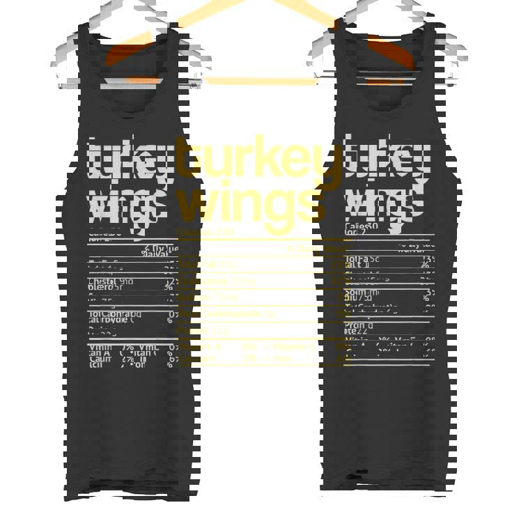 Turkey Wings Nutrition Facts Thanksgiving Christmas Tank Top