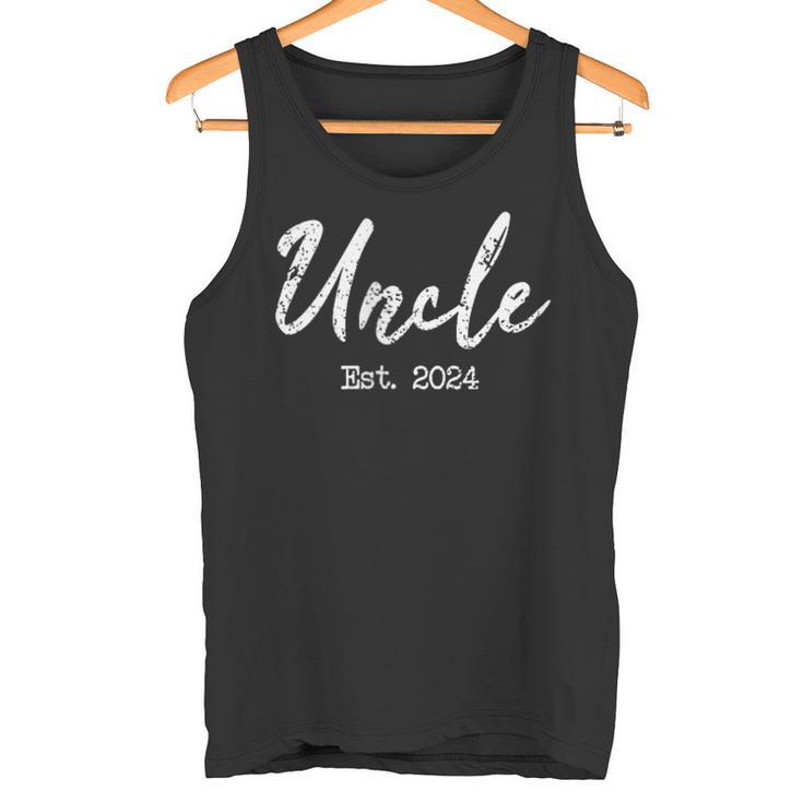 Uncle To Be 2024 Uncle Est 2024 For Uncle Tank Top