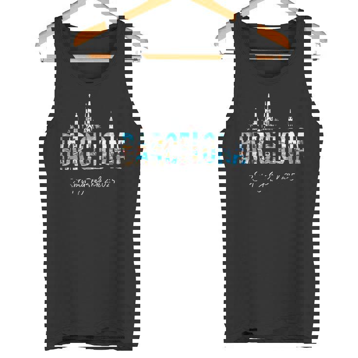 Vacaciones De Primavera En Barcelona Travel 2025 Sin Mangas Camiseta sin mangas