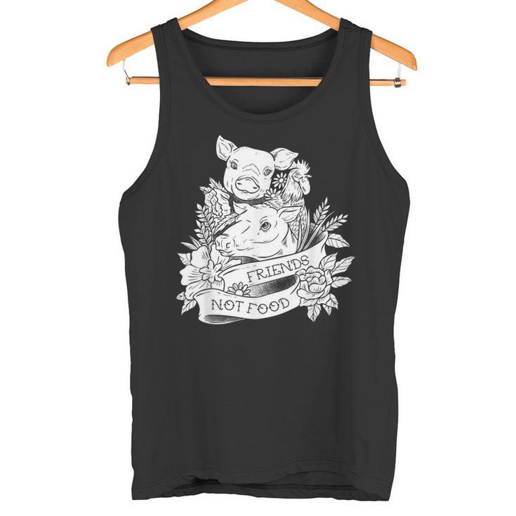 Vegan Friends Not Food Pig eganismegetable Food Tank Top