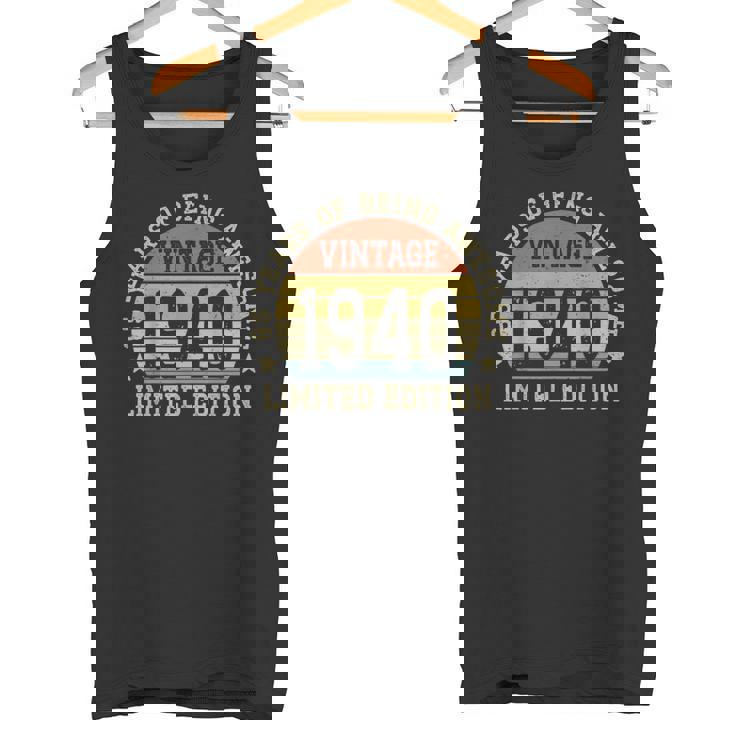 Vintage 1940 Edición Limitada 85-Year-Old 85Th Birthday Camiseta sin mangas