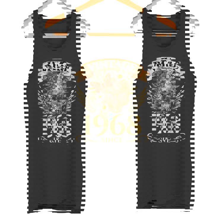 Vintage 1968 Calavera 55 Cumpleaños Camiseta sin mangas