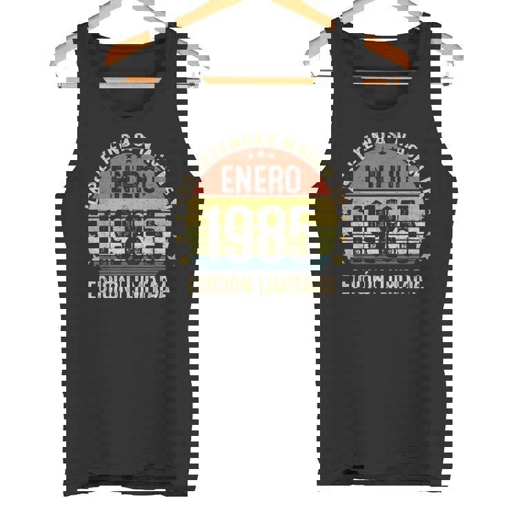 Vintage 1985 40 Años Las Leyendas Nacen En Enero 1985 Camiseta sin mangas