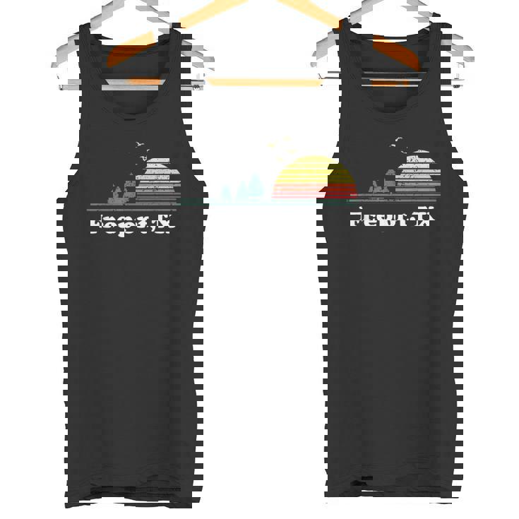Vintage Freeport Texas Home Souvenir Print Tank Top