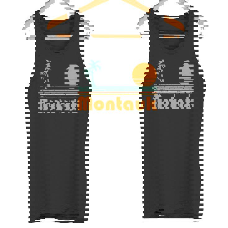 Vintage Montauk Beach Sunset Tank Top
