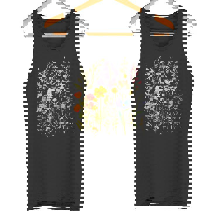 Vintage Pressed Flowers Rustic Dry Flowers Wildflowers Tank Top