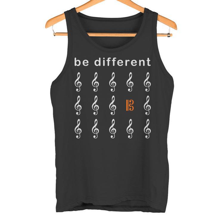 Viola Alto Key Saying Be Different Musician S Tank Top