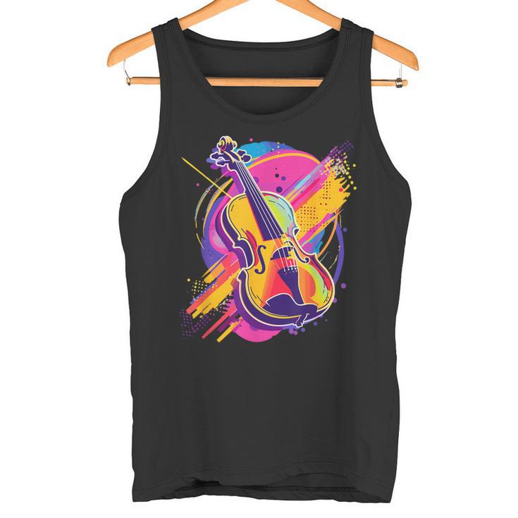 Violin Cartooniolin Loversiolin School Tank Top