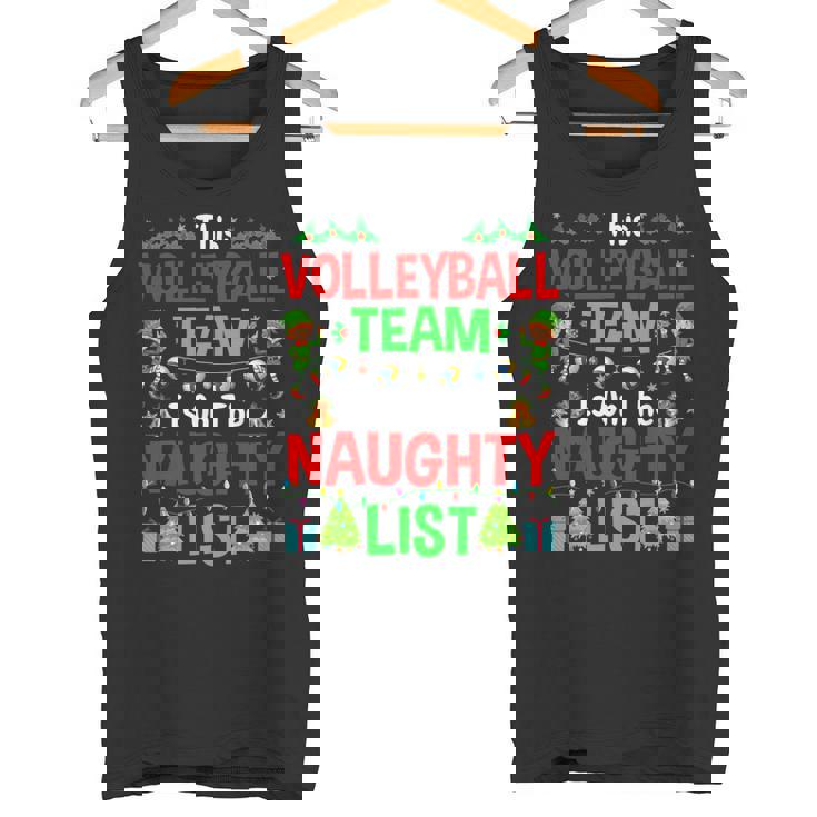 This Volleyball Team On Naughty List Cute Christmas Elf Tank Top