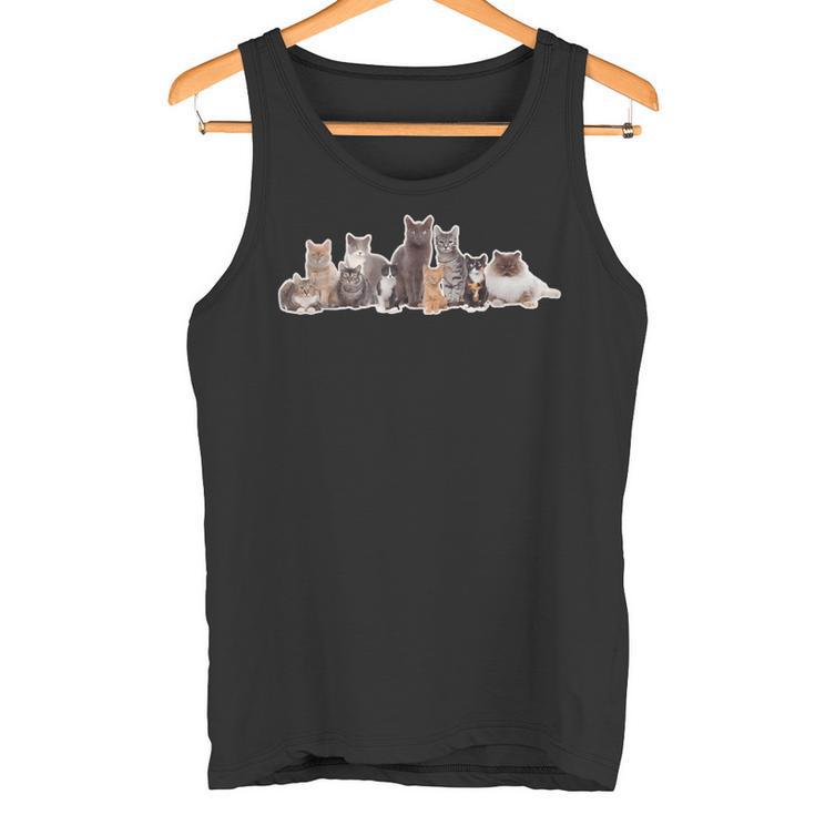 Von Jade Cats Graphic Image Tank Top