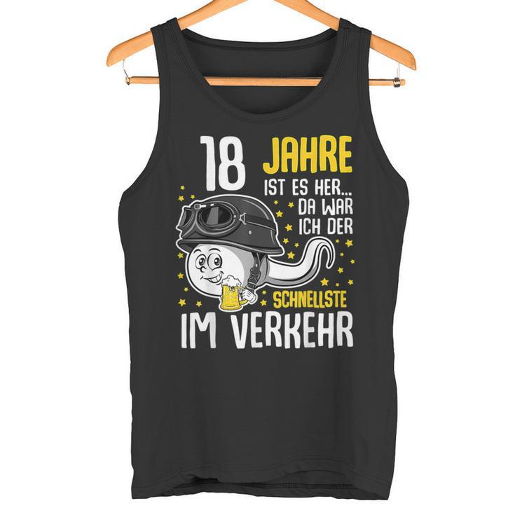 Vor 18 Jahren Der Fastest In Traffic 18Th Birthday Man Tank Top