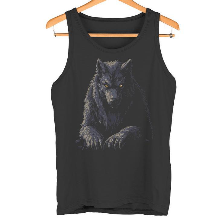 Werewolf Mythical Motif Fantasy Illustration Werewolf Tank Top