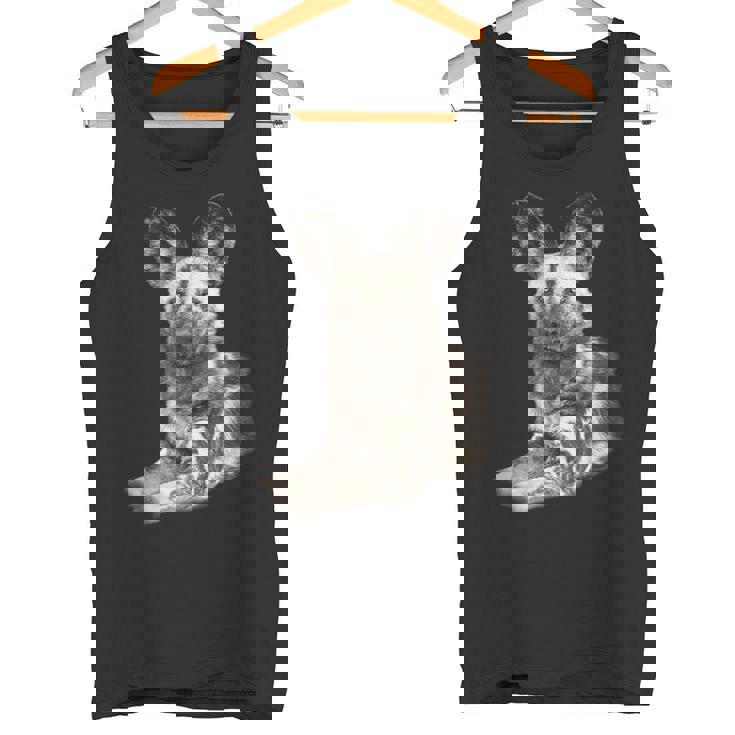 Wild Dog Making Eye Contact For Wild Dog Fans Tank Top