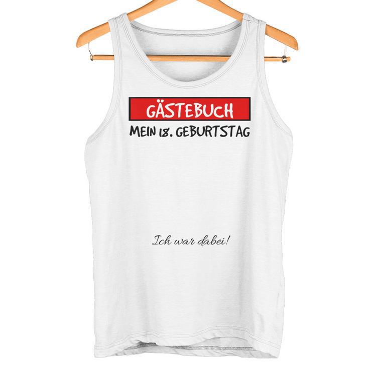 18Th Birthday Party Guest Book Idea 18 Years Tank Top